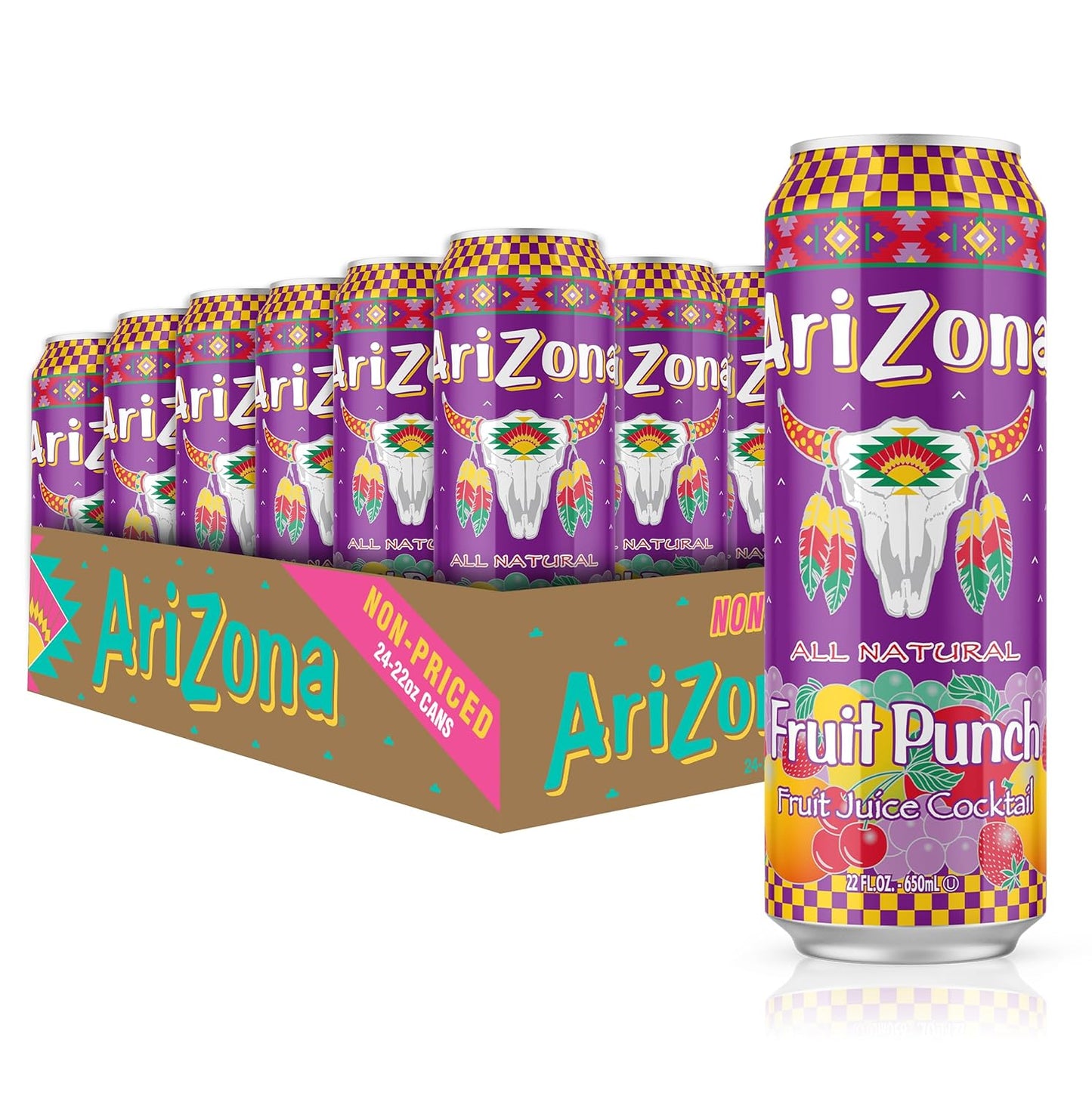 Arizona BOX: Fruit Punch - 650ml x 24 Stk