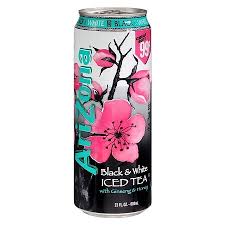 AriZona BOX: Black & White Iced Tea - 650ml x 24 Stk