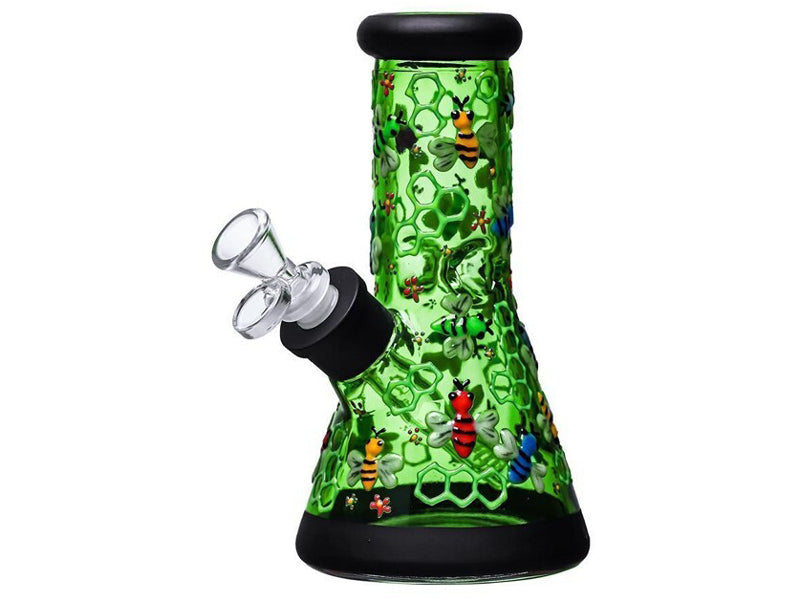 Beaker King Glass Bong Green 21cm