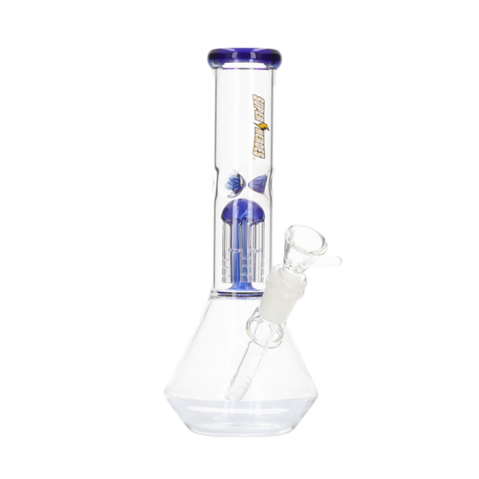 Super Heroes Glass Bong Blue 26cm