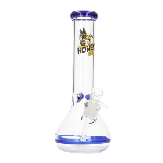 Honey Bee Glass Bong Blue 30cm