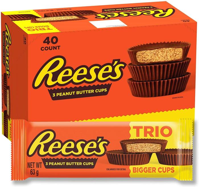 Reese's Trio Peanut Butter Cups - 63g x 40 stk