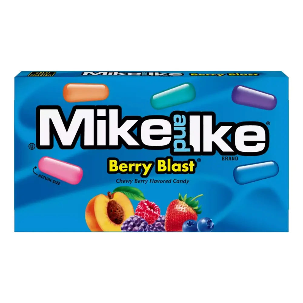 Mike & Ike Theatre: Blue Berry Blast - 120g x 12 Stk