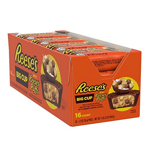 Reese's Bar: Big Cup W. Re. Puffs - 34g x 16 Stk