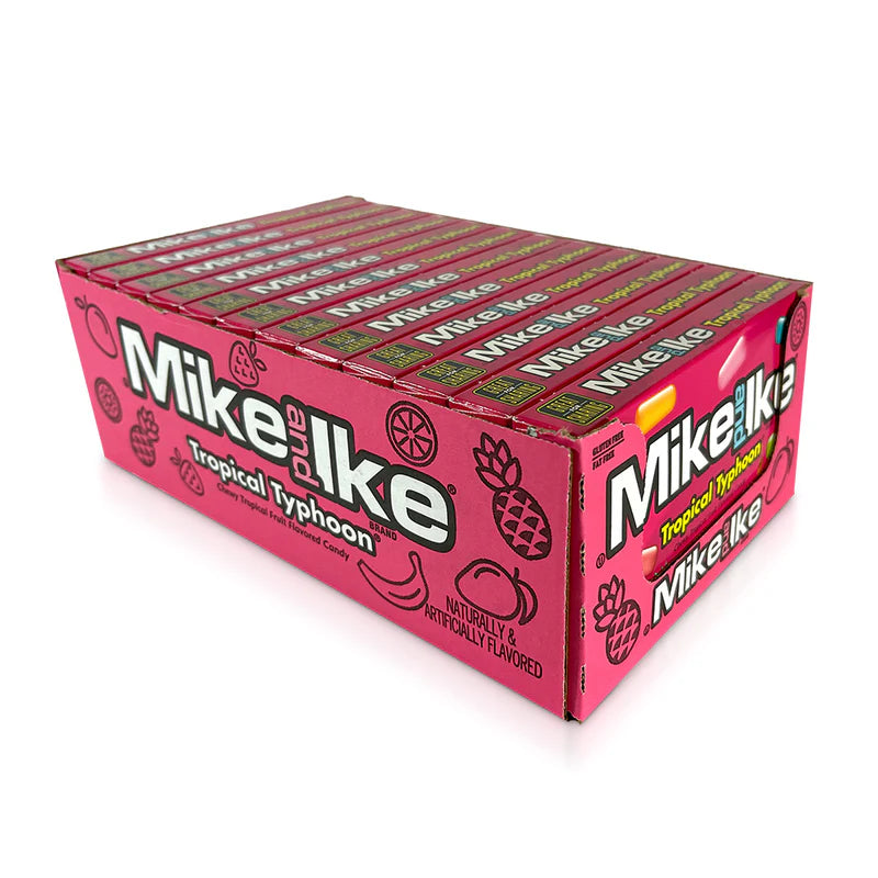 Mike & Ike Theatre: Maroon T. Typhoon - 120g x 12 stk