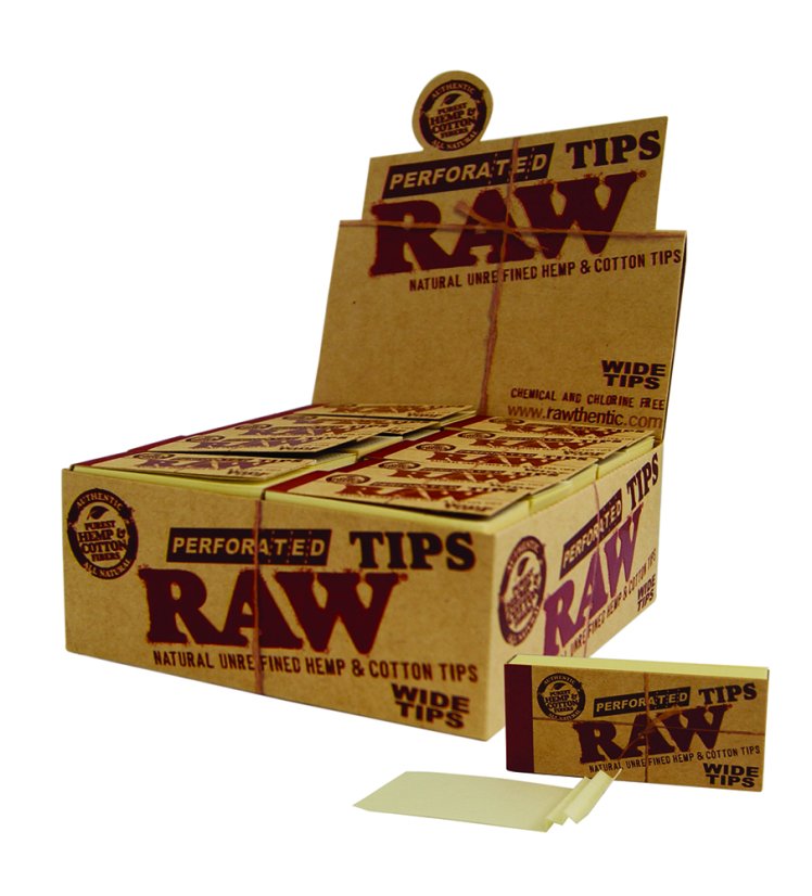 Raw PERFORATED WIDE MEDIUM TIPS - 50 Stk