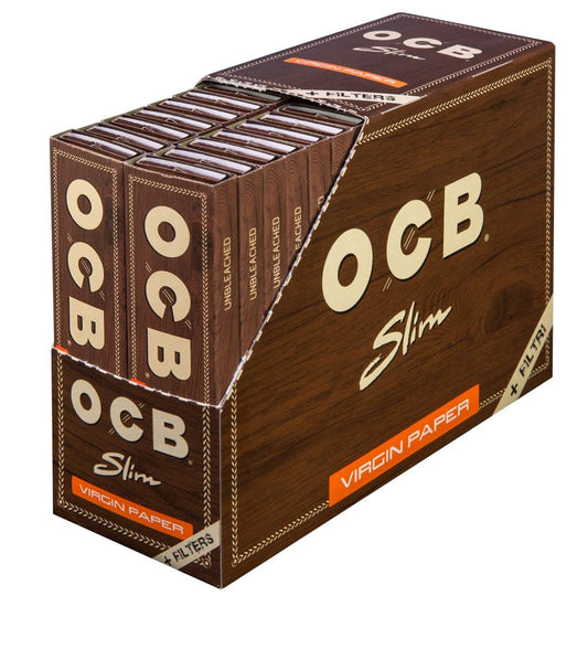 OCB KS Slim Brown + Tips - 32 stk