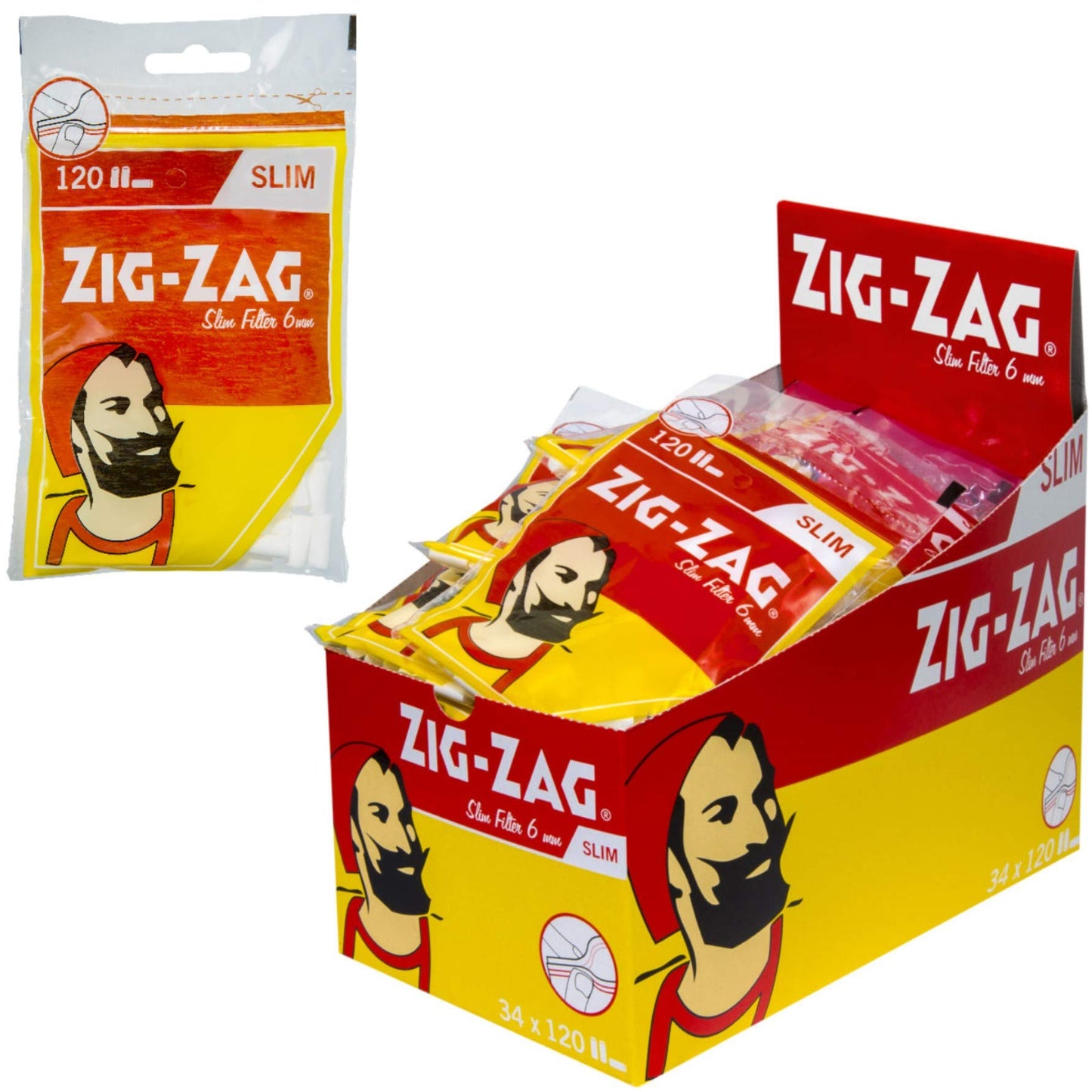 ZIG-ZAG SLIM FILTER Bags - 120 x 34 Stk