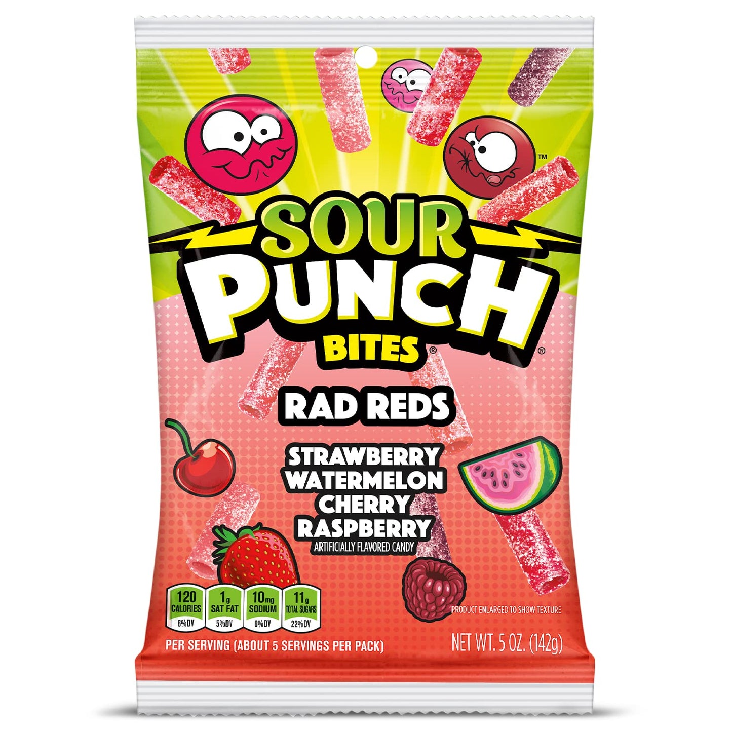 Sour Punch Bags: RAD REDS 4 Flavors 142g x 12 Stk