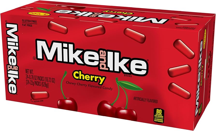 Mike & Ike Mini Box: Red Cherry - 22g x 24 Stk