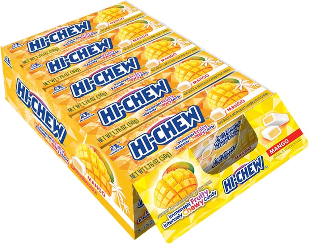 Hi-Chew Gum: Fruit Chews Mango - 50g x 15 Stk