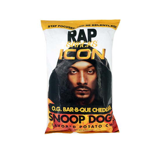 Rap Snacks Bags: Snoop Dogg BBQ & Cheddar - 71g x 12 Stk