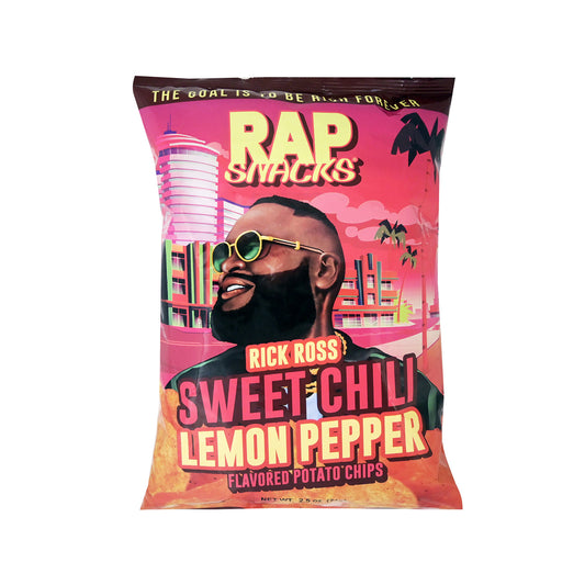 Rap Snacks Bags: Rick Ross Sweet Chilli & Lemon Pepper - 71g x 12 Stk