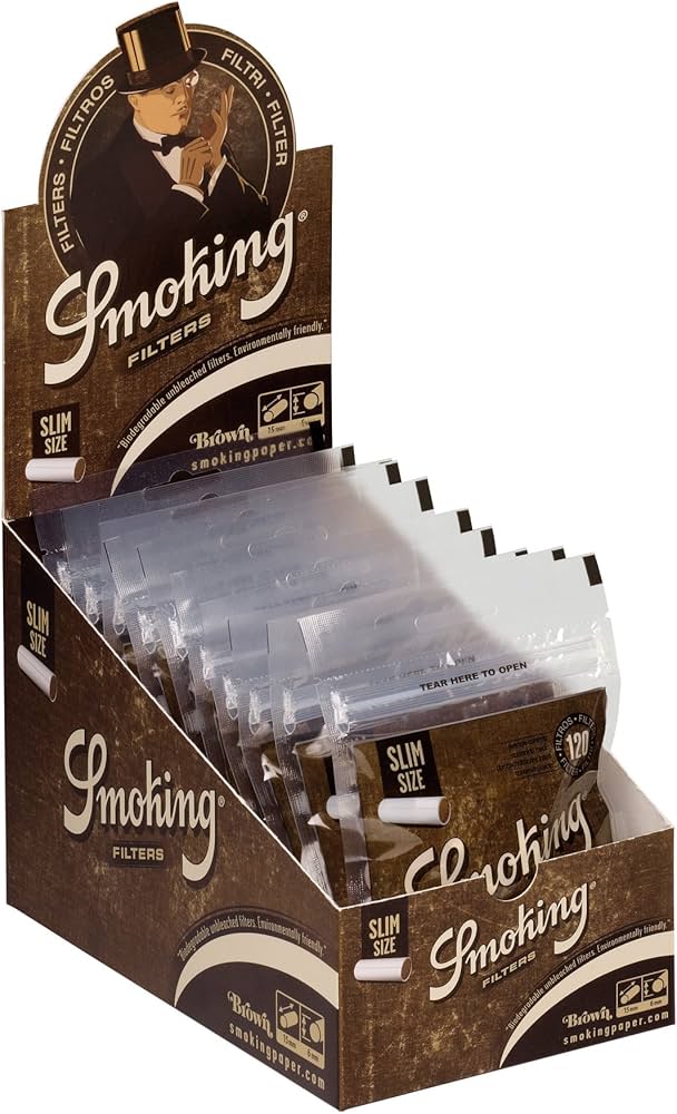 Smoking BROWN SLIM FILTER Bags - 120 x 10 Stk