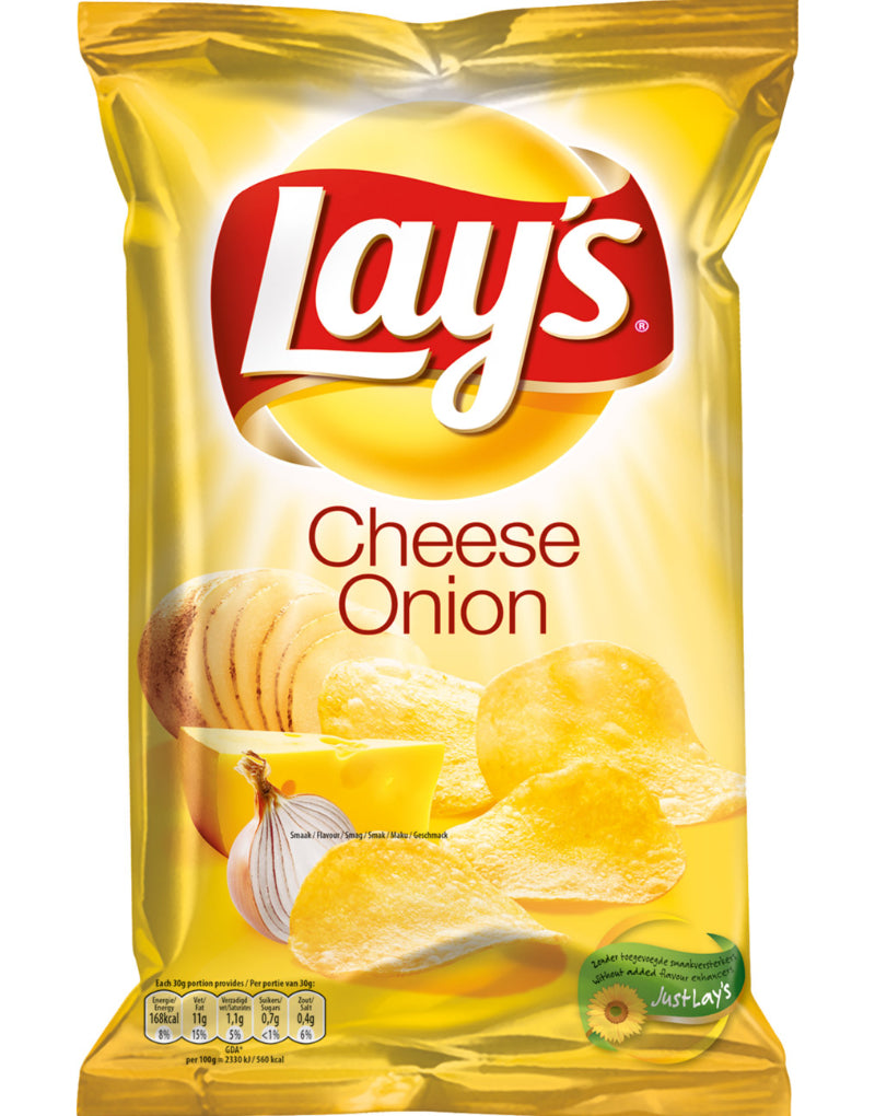 Lay's Bags: Cheese Onion - 175g x 18 Stk