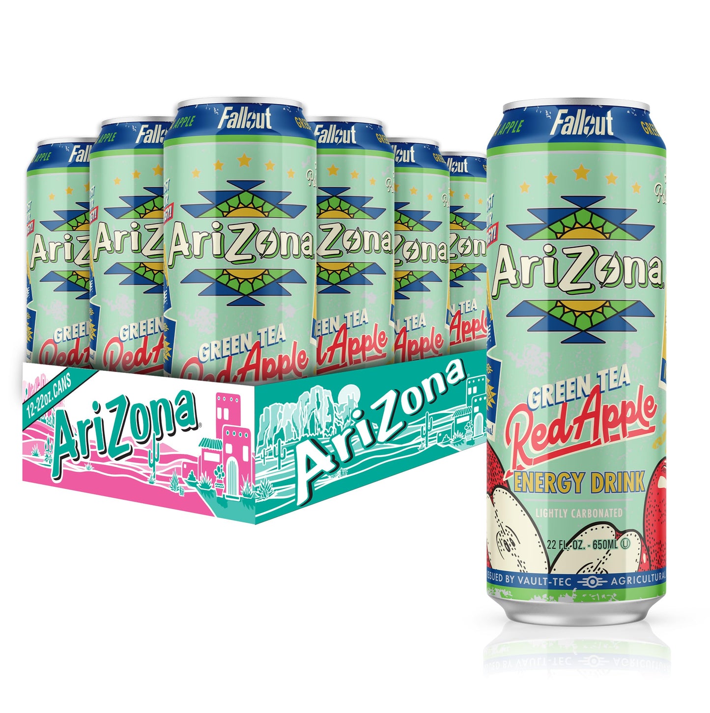 Arizona Enrg. BOX: Gr. T. Red Apple - 650ml x  12 Stk