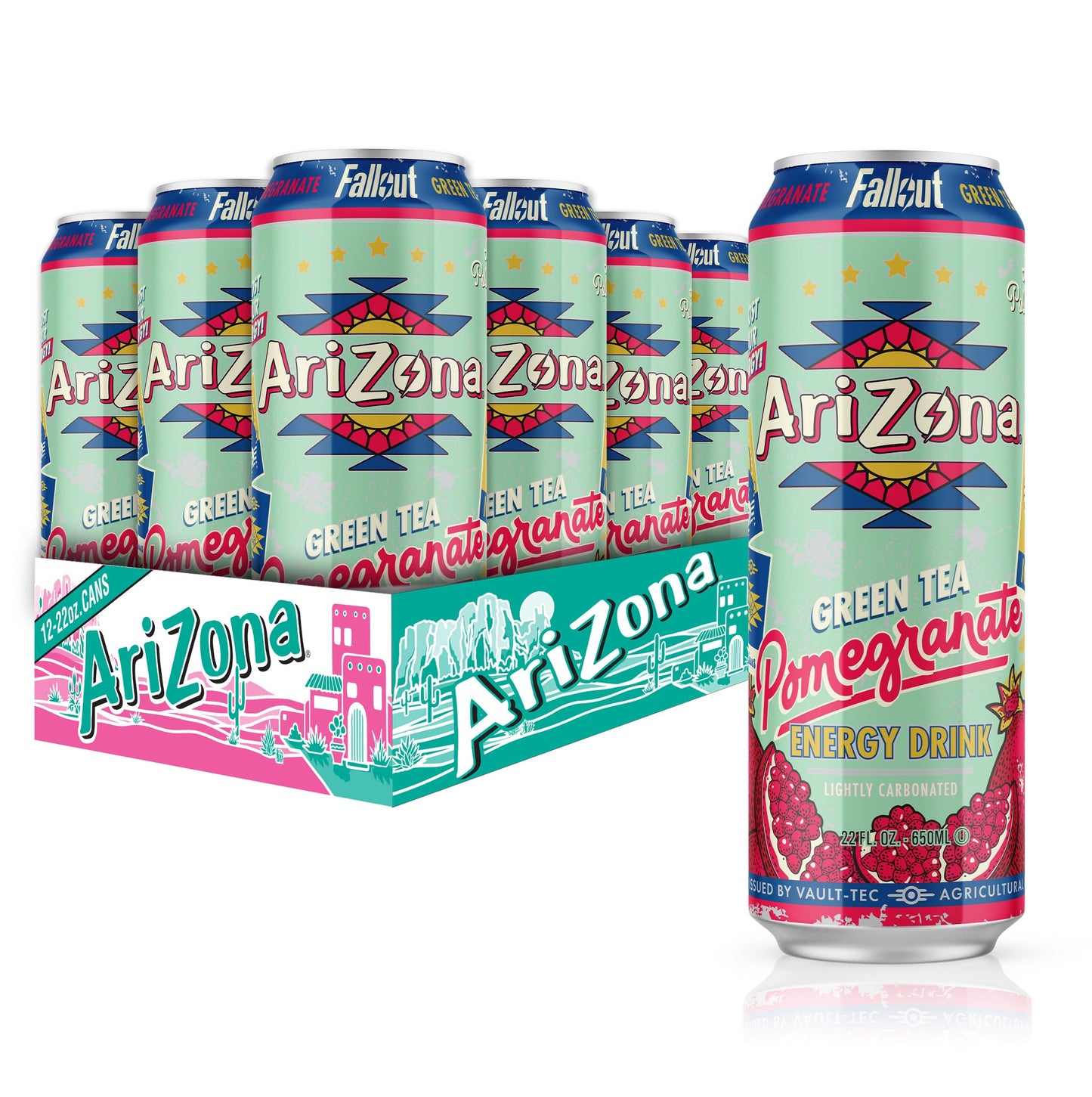 Arizona Enrg. BOX: Gr. T. Promegranate - 650ml x  12 Stk