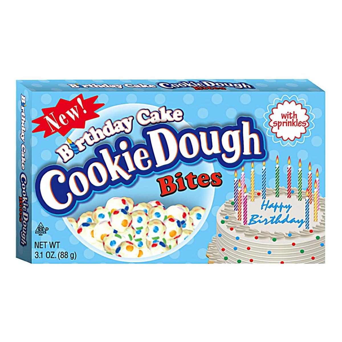 Cookie Dough Bites Birthday Cake - 88g x 12 stk