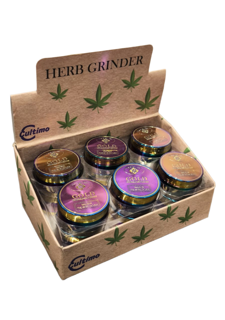 Cultimo Grinder: Metal Gold Purple - 12 Stk