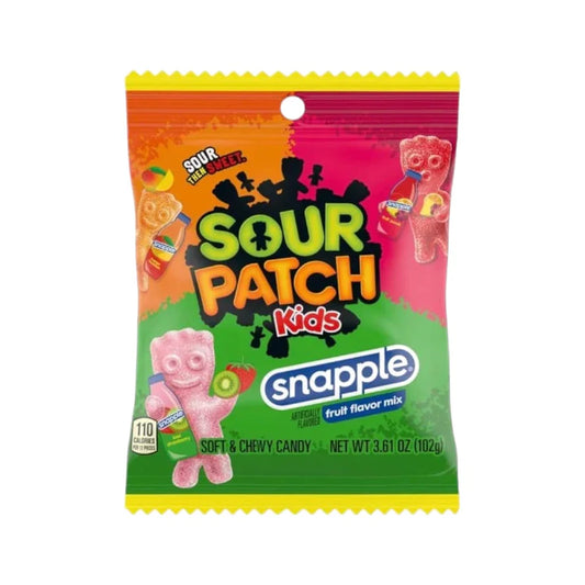 Sour Patch Bags: Snapple Fruit Mix - 102g x 12 Stk