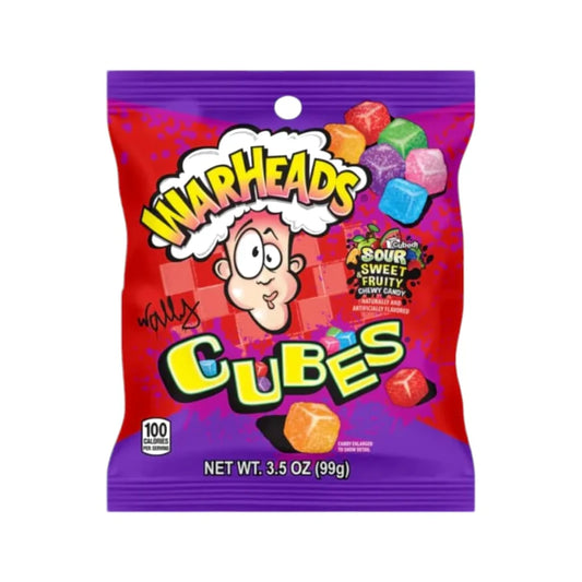 Warheads Bags: Cubes Sour & Sweet Fruity - 99g x 12 Stk