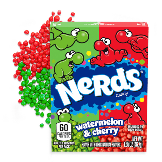 Nerds Mini Box: Grenn&Red W.Mel. / Chry. - 46.7g x 36 Stk