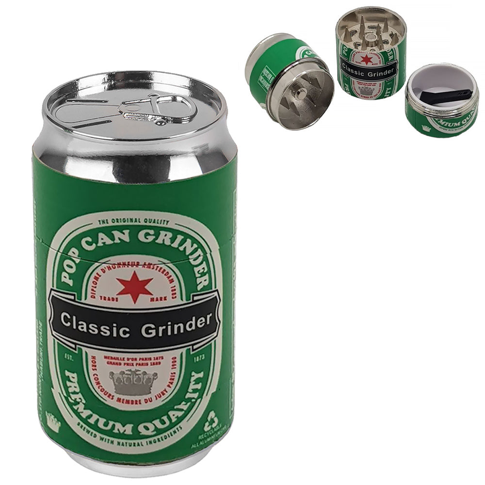 Pop Can Grinder: Mini Beer Can 2-Layers - 12 Stk