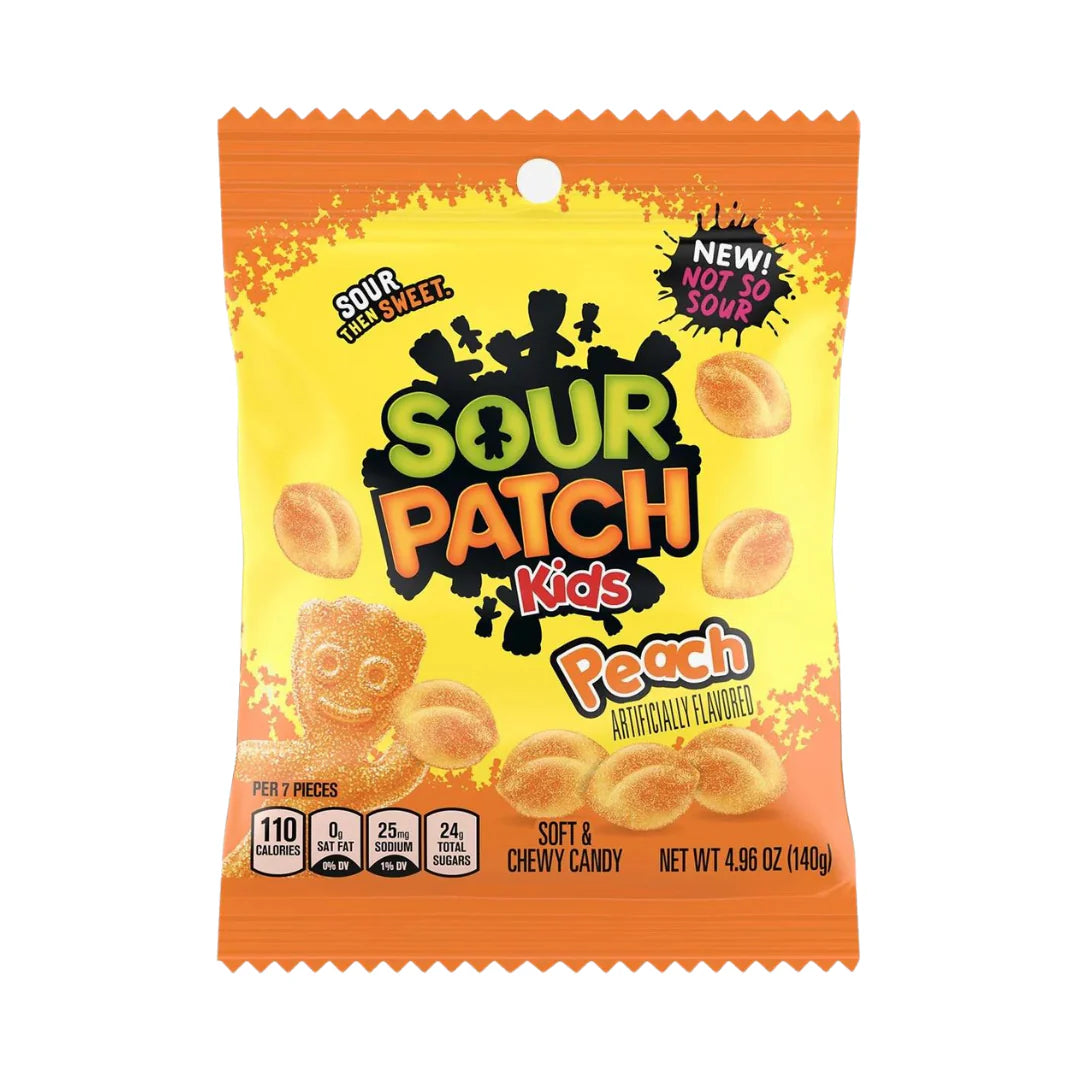 Sour Patch Bags: Peach - 101g x 12 Stk