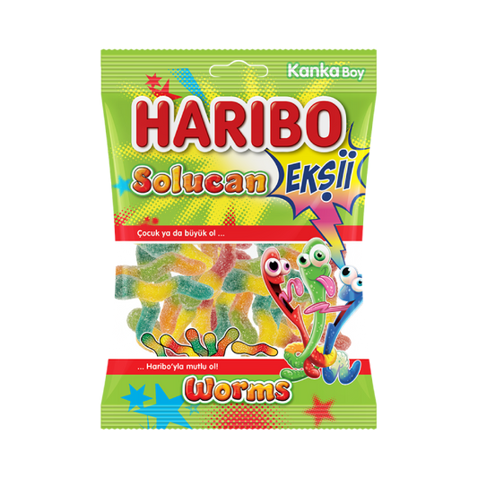 Haribo - WORMS EKSII - 70g x 24 stk