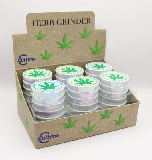 Cultimo GRINDER: METAL White Amsterdam 3-Layers - 12 Stk