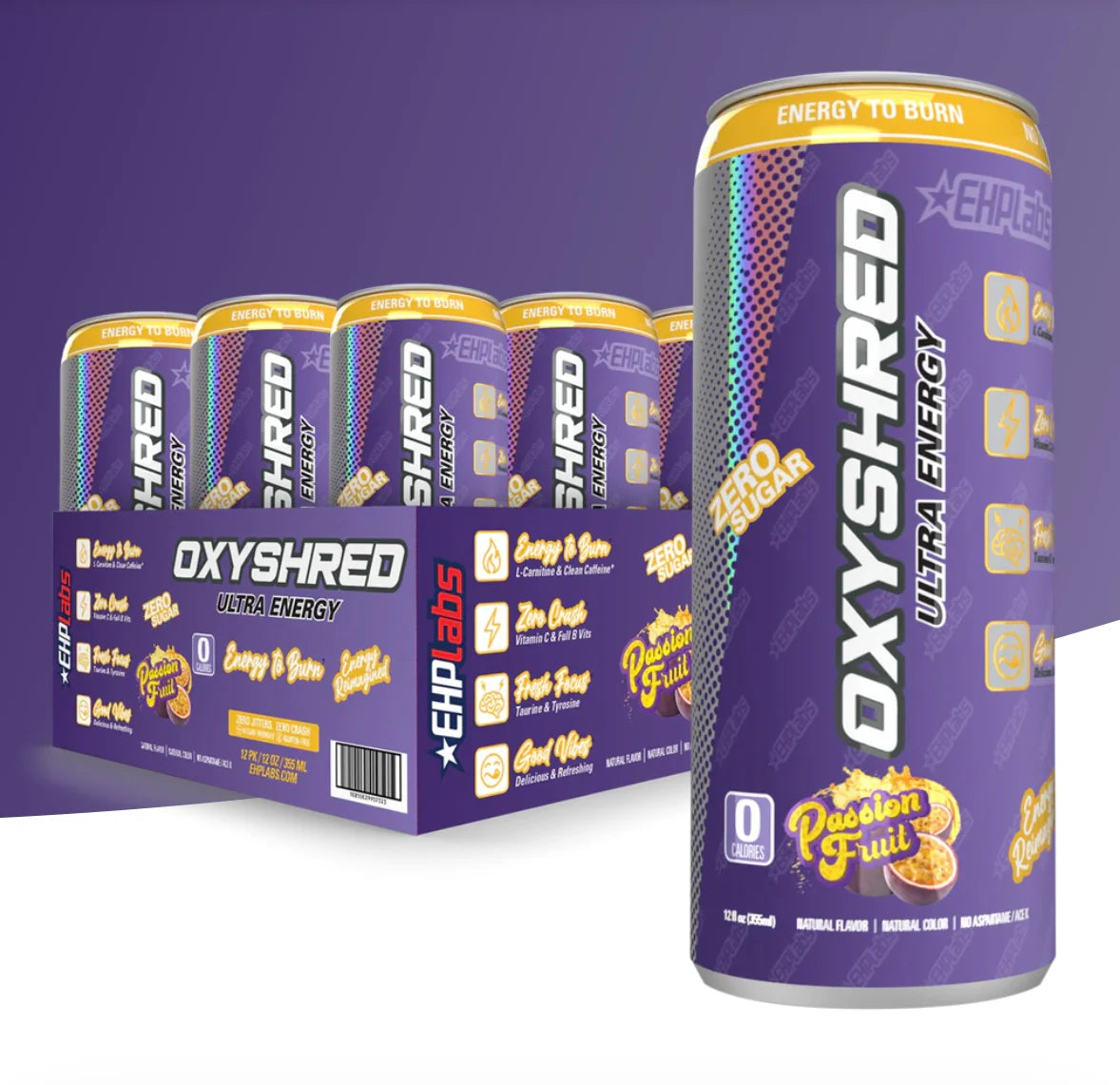 OxyShred Passionfruit Ultra Energy Drink 12 x 355ml