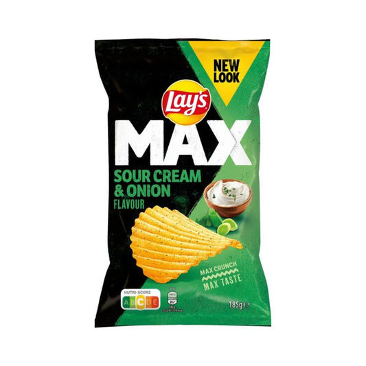 Lay's MAX Bags: Sour Cream Onion - 185g x 22 Stk