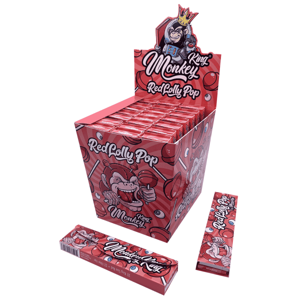 Monkey KS Slim Smell Pack Red Lolly Pop + Tips - 24 Stk