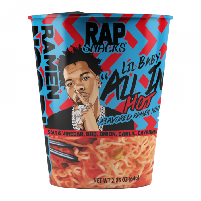 Rap Snacks All-In Hot Flavored Ramen Noodles - 64g x 12 stk