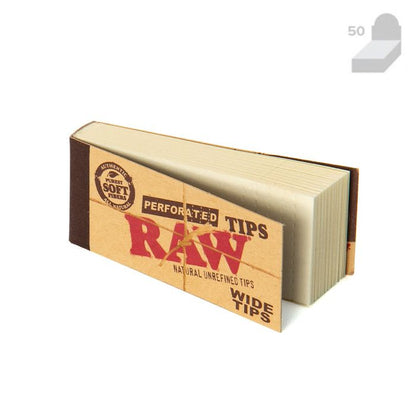 Raw PERFORATED WIDE MEDIUM TIPS - 50 Stk