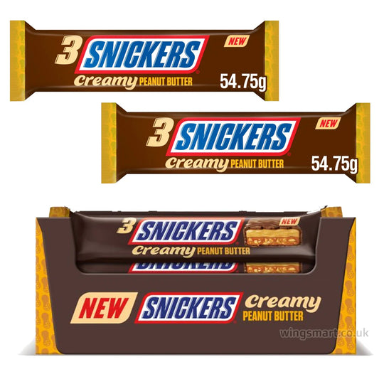 Snickers Bar: 3-Pack P. B. Creamy - 54.75g x 32 Stk