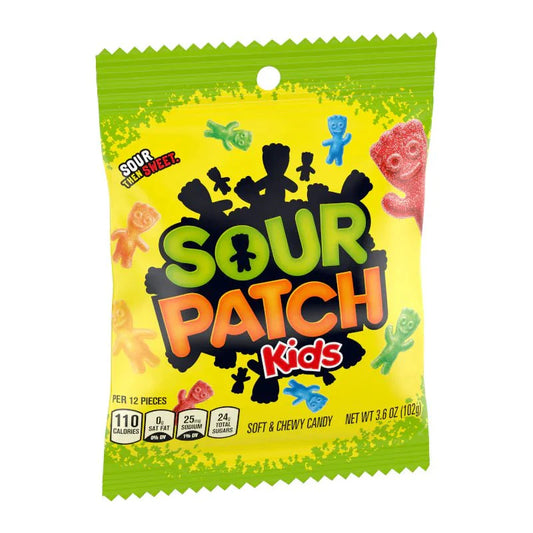 Sour Patch Bags: Orginal - 102g x 12 Stk