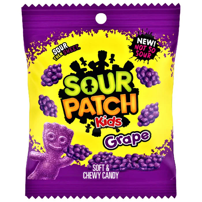 Sour Patch Bags: Grape - 101g x 12 Stk