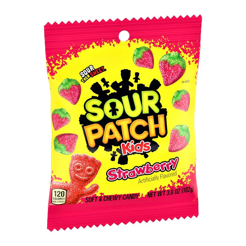 Sour Patch Bags: Strawberry - 102g x 12 Stk