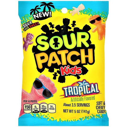 Sour Patch Bags: Tropical - 102 g x 12 Stk