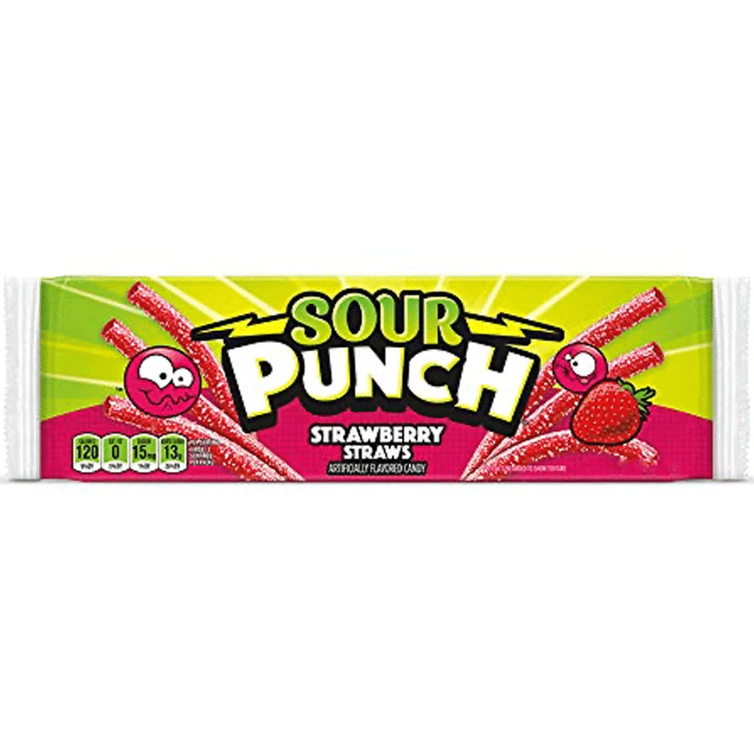 Sour Punch Bars: Strawberry - 57g x 24 Stk