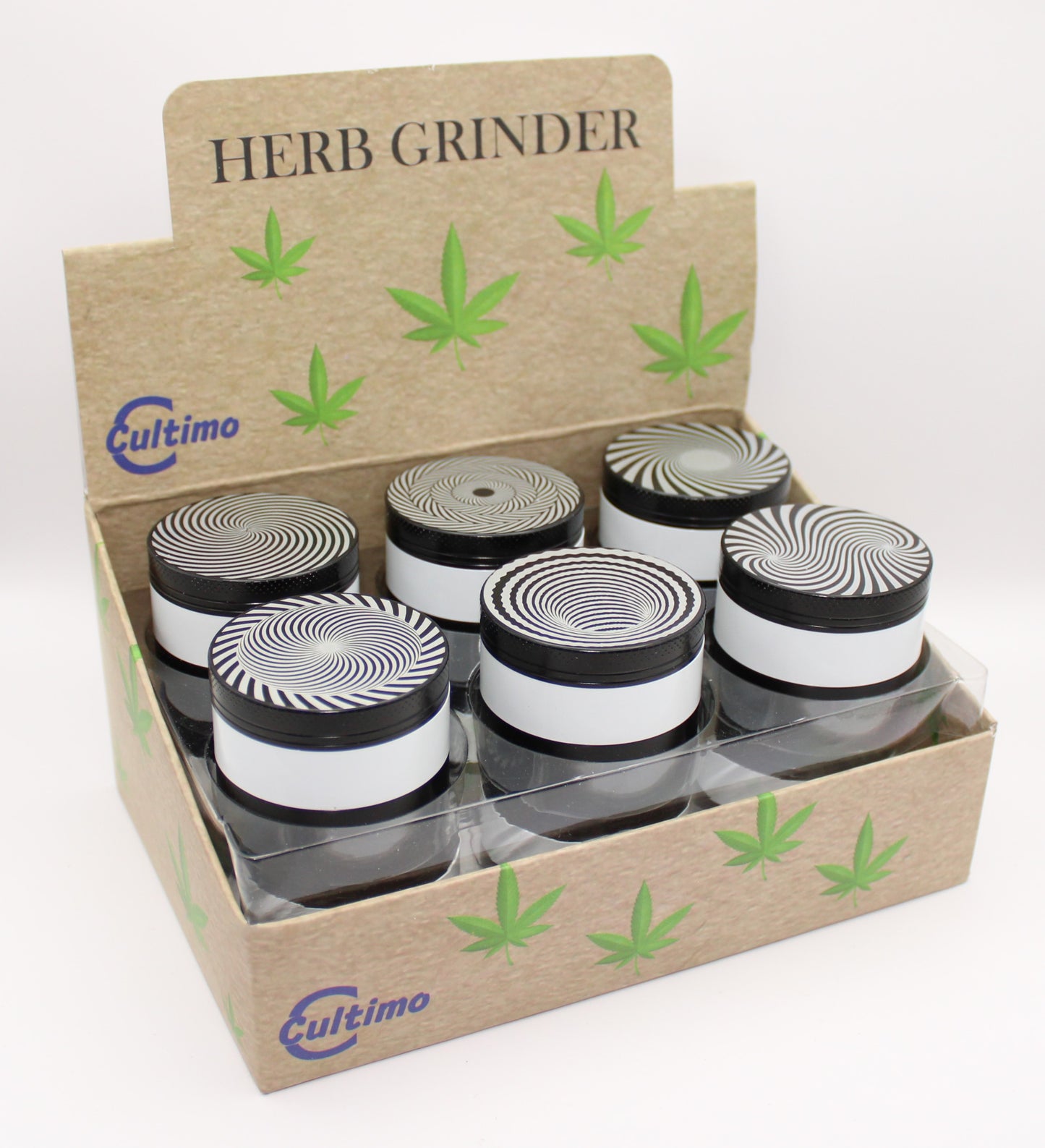 Cultimo Grinder: Metal Spinn Black&White - 12 Stk