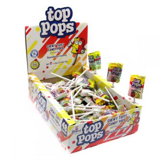 Top Pops Strawberry & Lemon - 7g x 48 stk