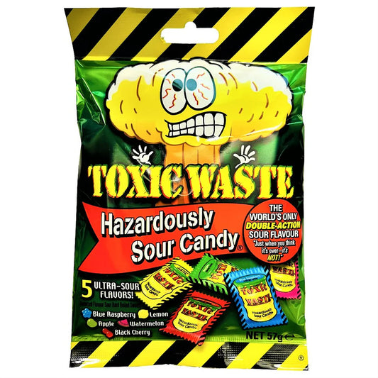 Toxic Waste Bags: Hazardously Sour C. - 57g x 12 Stk)