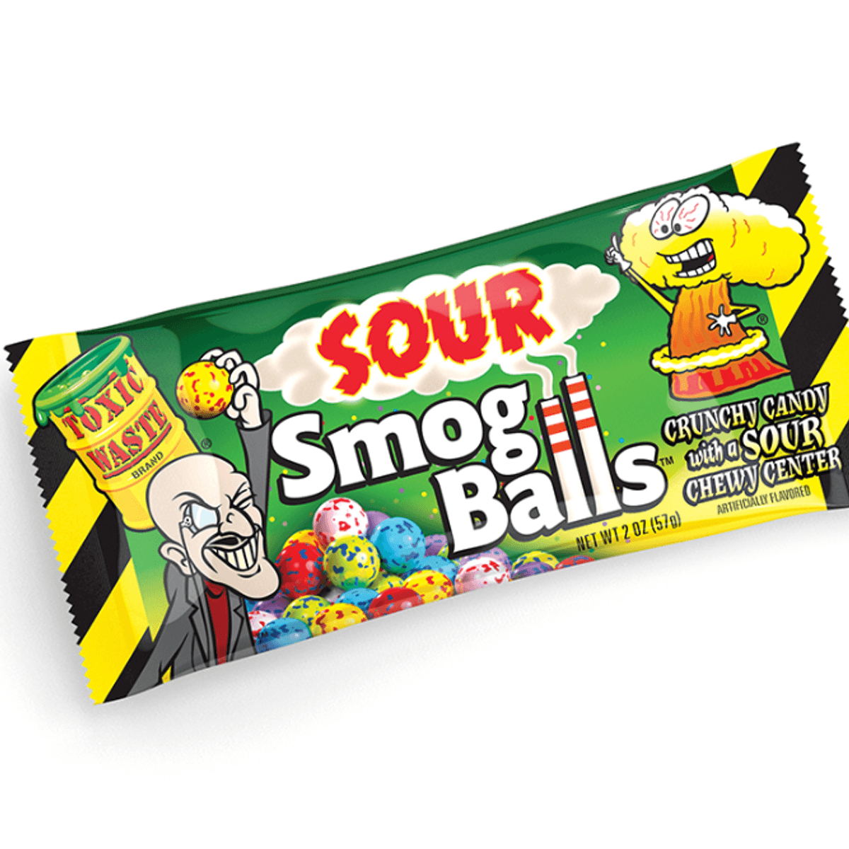 Toxic Waste Bags: Smog Balls Sour C. - 48g x 24 Stk