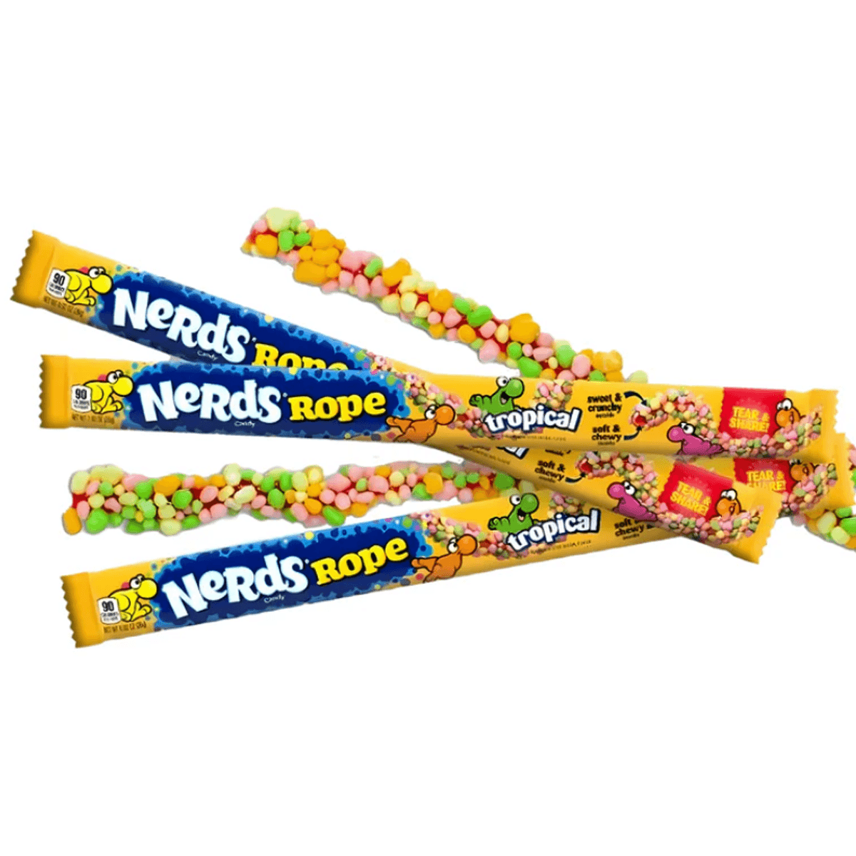 Nerds Rope: Yellow Tropical Rope - 26g x 24 Stk