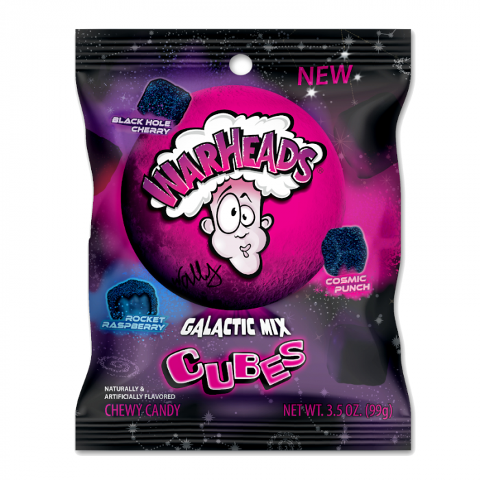 Warheads Bags: Cubes Galatic Mix Cosmic Punch - 99g x 12 Stk