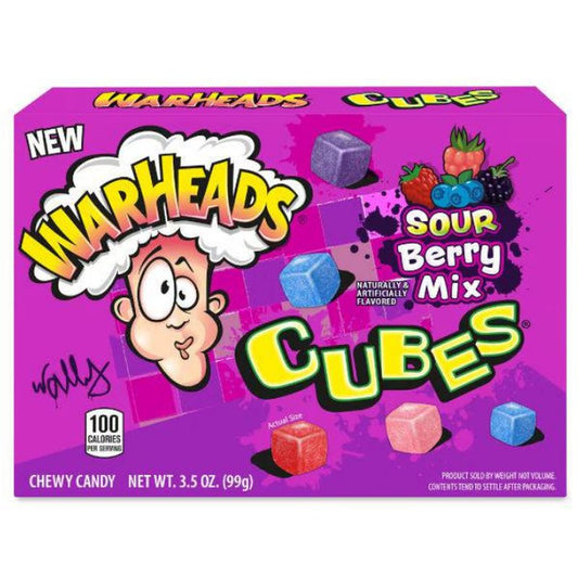 Warheads Theatre: Cubes Sour Berry Mix - 99g x 12 Stk