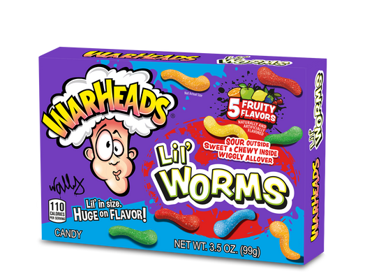 Warheads Theatre: Lil' Worms - 99g x 12 Stk